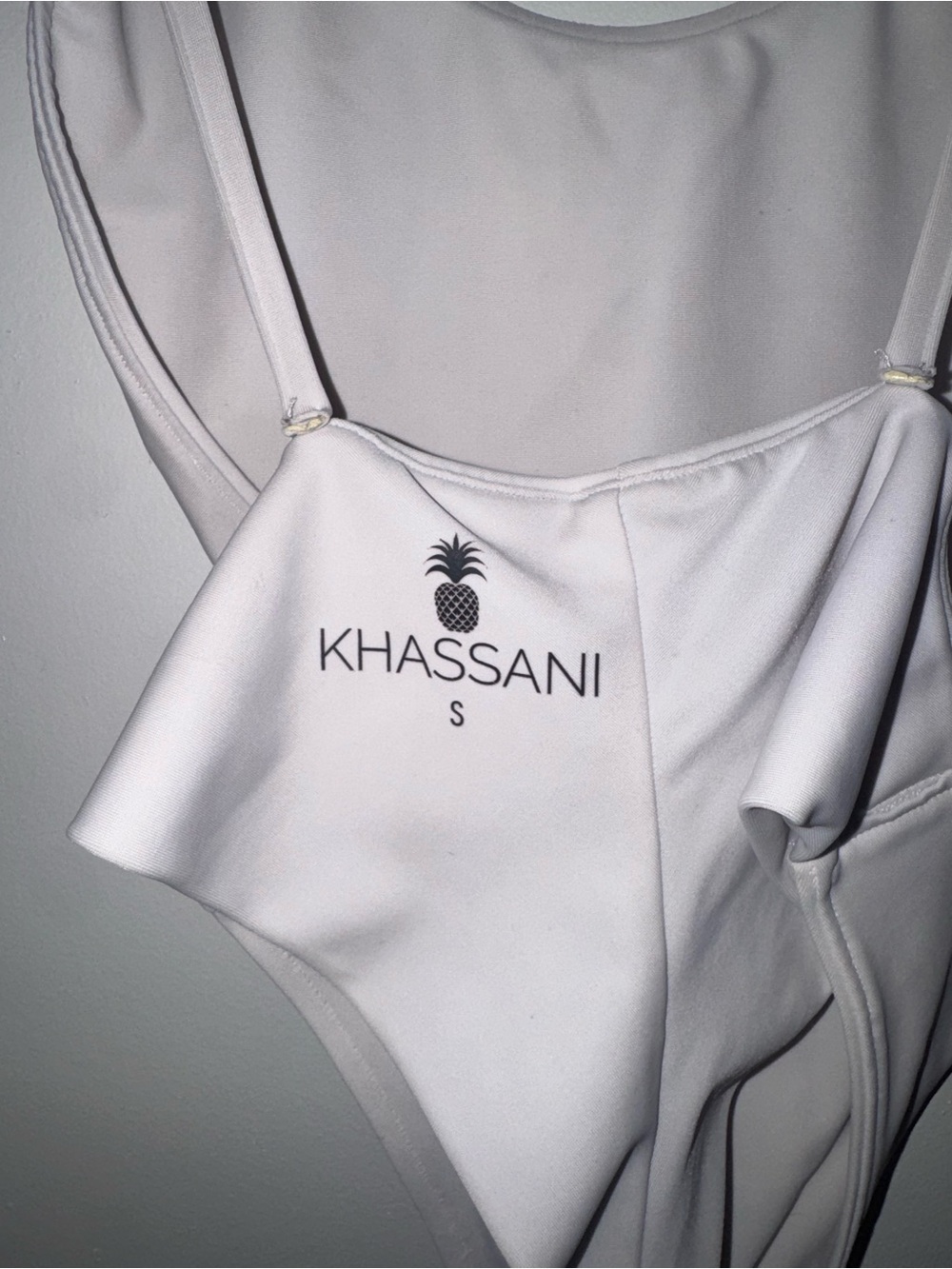 Girls' White One-Piece Swimsuit - Pineapple Logo